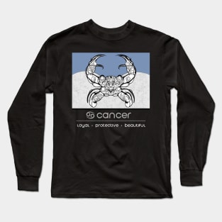 Cancer Season - Zodiac Graphic Long Sleeve T-Shirt